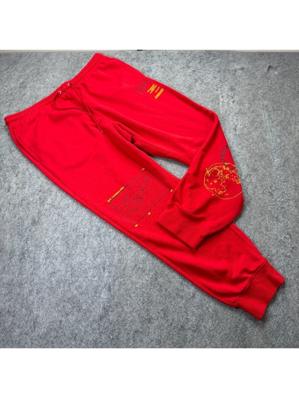 Nike Jogger Men XL Red French Terry Astronomy Club 29" HJ2512